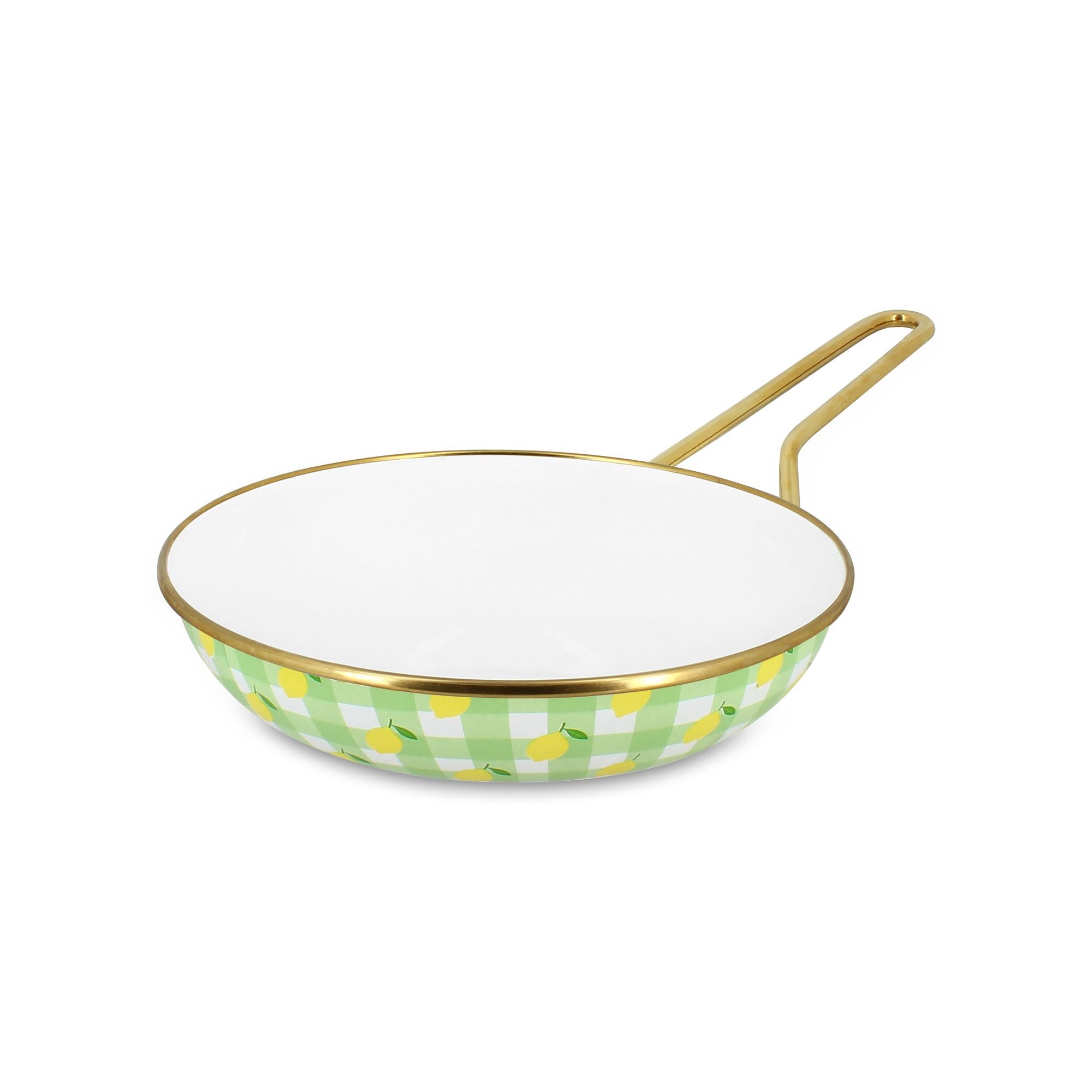Vichy Lemon Enamelled Steel Frying Pan 20cm