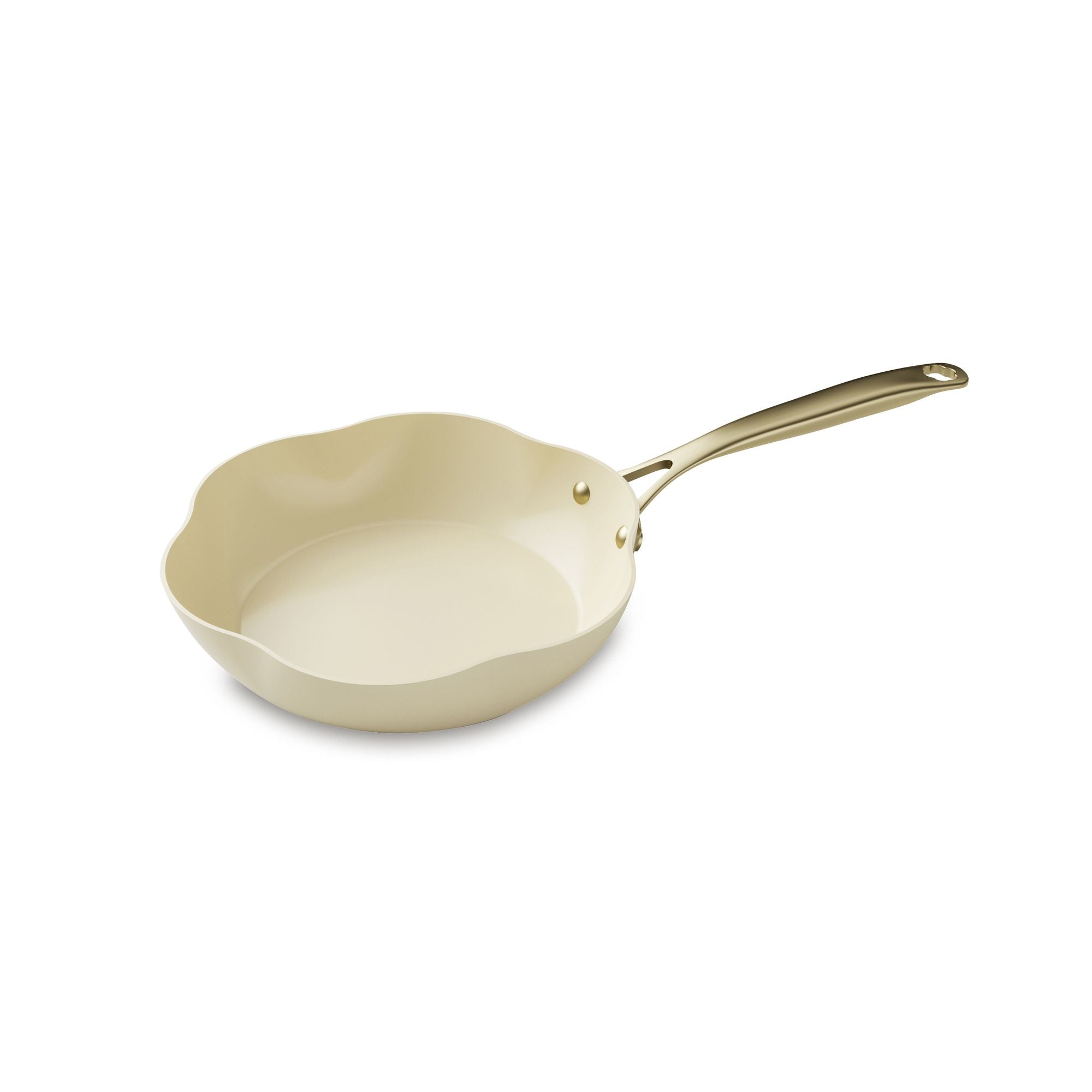 Poêle Dahlia 20 cm en aluminium recyclé beige