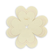 Lot de 3 intercalaires de cuisson Menastyl en feutrine crème, forme fleur à 4 pétales superposés, 24-28-32 cm