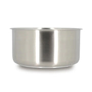 Casserole Iris amovible 18cm en acier inoxydable Menastyl, vue de profil sur fond blanc
