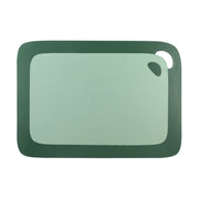 Lot de 2 planches à découper Menastyl en plastique vert, vue de dessus avec bordures antidérapantes