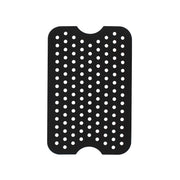Lot de 2 tapis de cuisson rectangle en silicone noir perforé Menastyl pour friteuse à air chaud