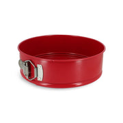 Moule à charnière rond 22cm rouge magenta Colorama Menastyl avec clip métallique, vue de trois-quarts