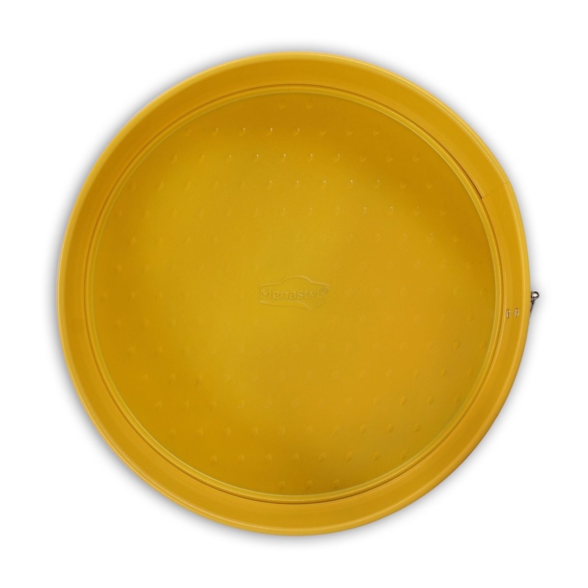Vue intérieure moule à charnière Safran Colorama 24 cm en acier carbone, revêtement antiadhésif jaune doré