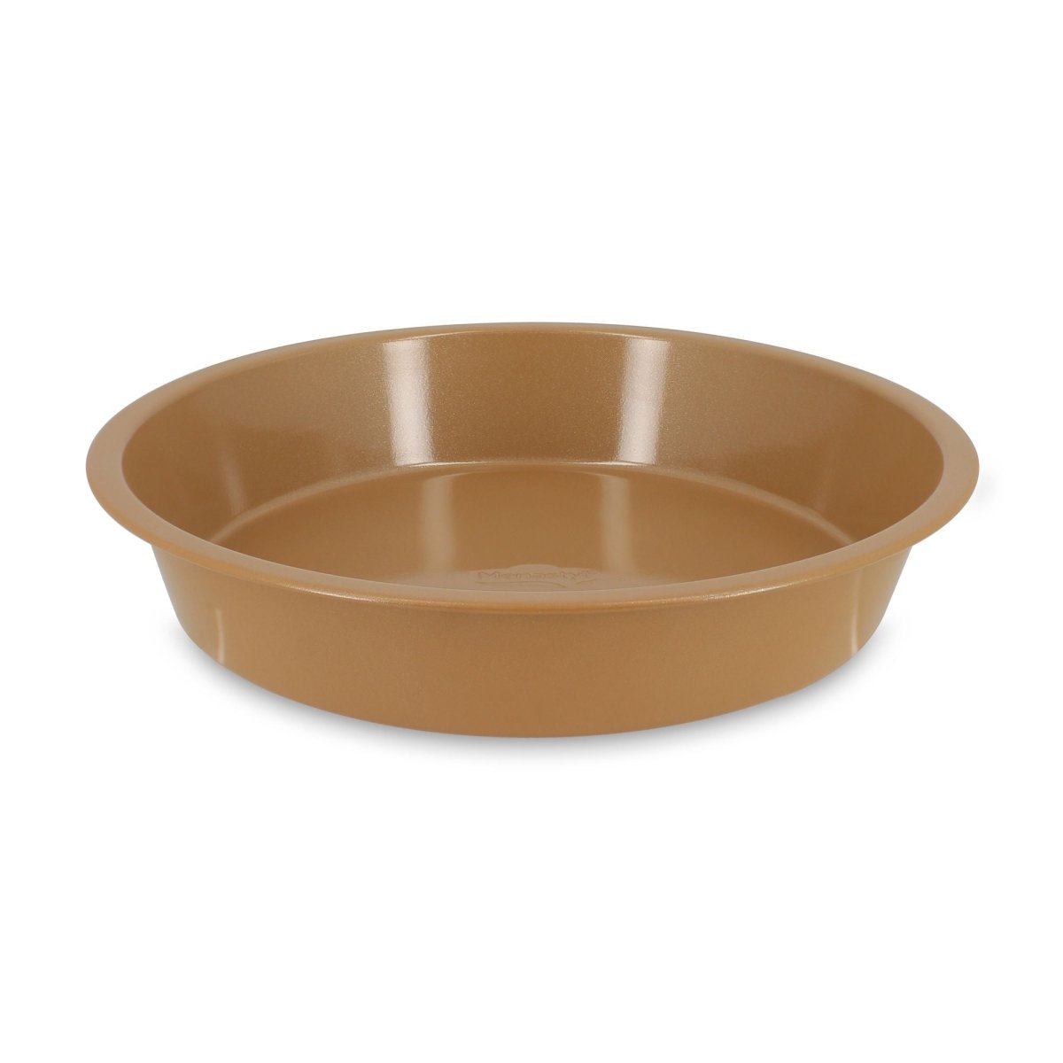 Moule à manqué rond 26 cm Noisette Menastyl en acier carbone, vue de trois-quarts sur fond blanc