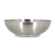 Wok Iris 28 cm en acier inoxydable Menastyl, vue de profil sur fond blanc