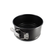 Moule à charnière Amandine Menastyl 14 cm en acier carbone noir avec clip de fermeture, vue de trois-quarts