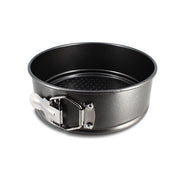 Moule à charnière Amandine 18cm Menastyl en acier carbone noir avec clip de fermeture, vue de trois quarts